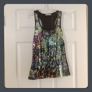 Blu Planet| Sequin Tank | Size S